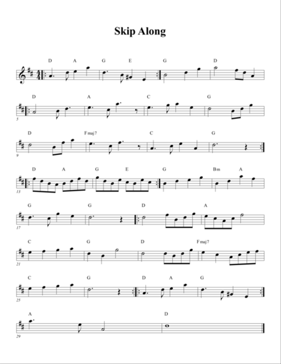 Skip Along Skip Along Easy Piano scores gallery preview page 1