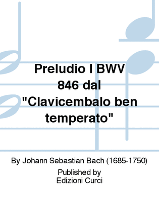 Preludio I BWV 846 dal "Clavicembalo ben temperato"