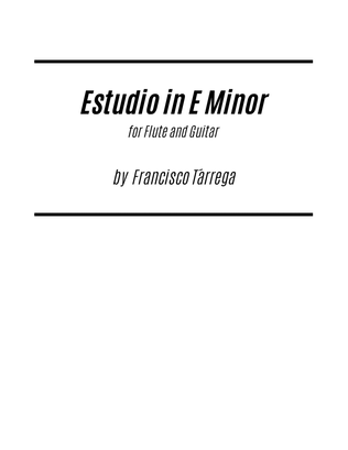 Book cover for Estudio in E Minor (for Flute and Guitar)