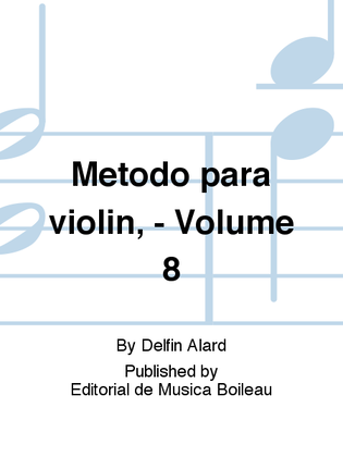 Metodo para violin, - Volume 8