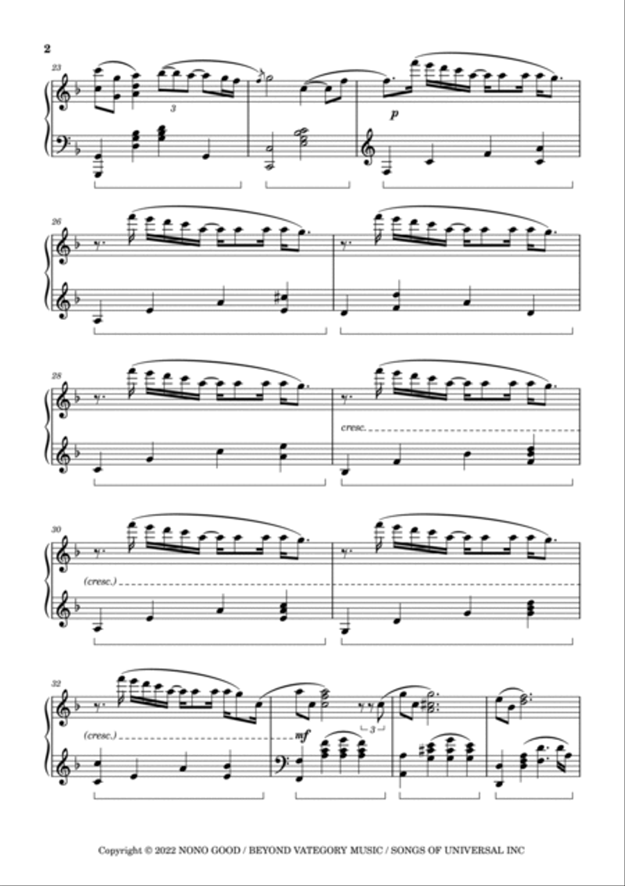 Hentai Piano Solo scores gallery preview page 2