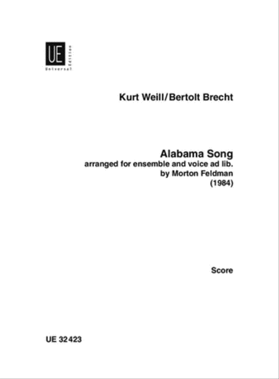 Alabama Song Alto Saxophone scores gallery preview page 1