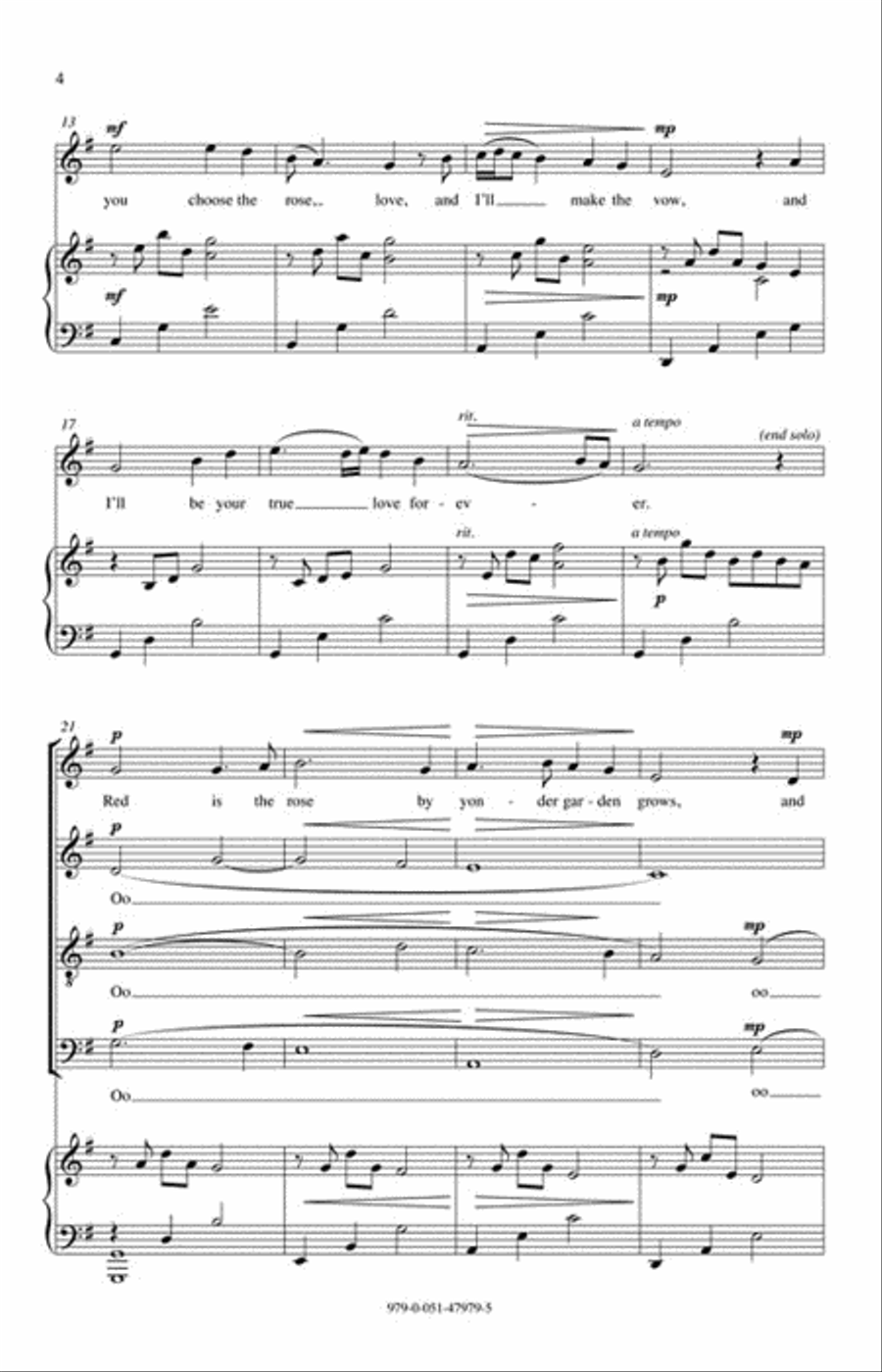 Red Is the Rose 4-Part scores gallery preview page 3