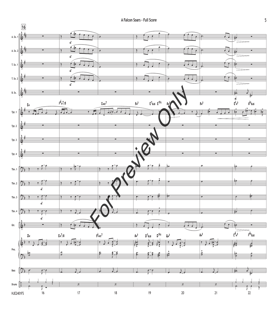 A Falcon Soars A Falcon Soars Jazz Ensemble scores gallery preview page 5