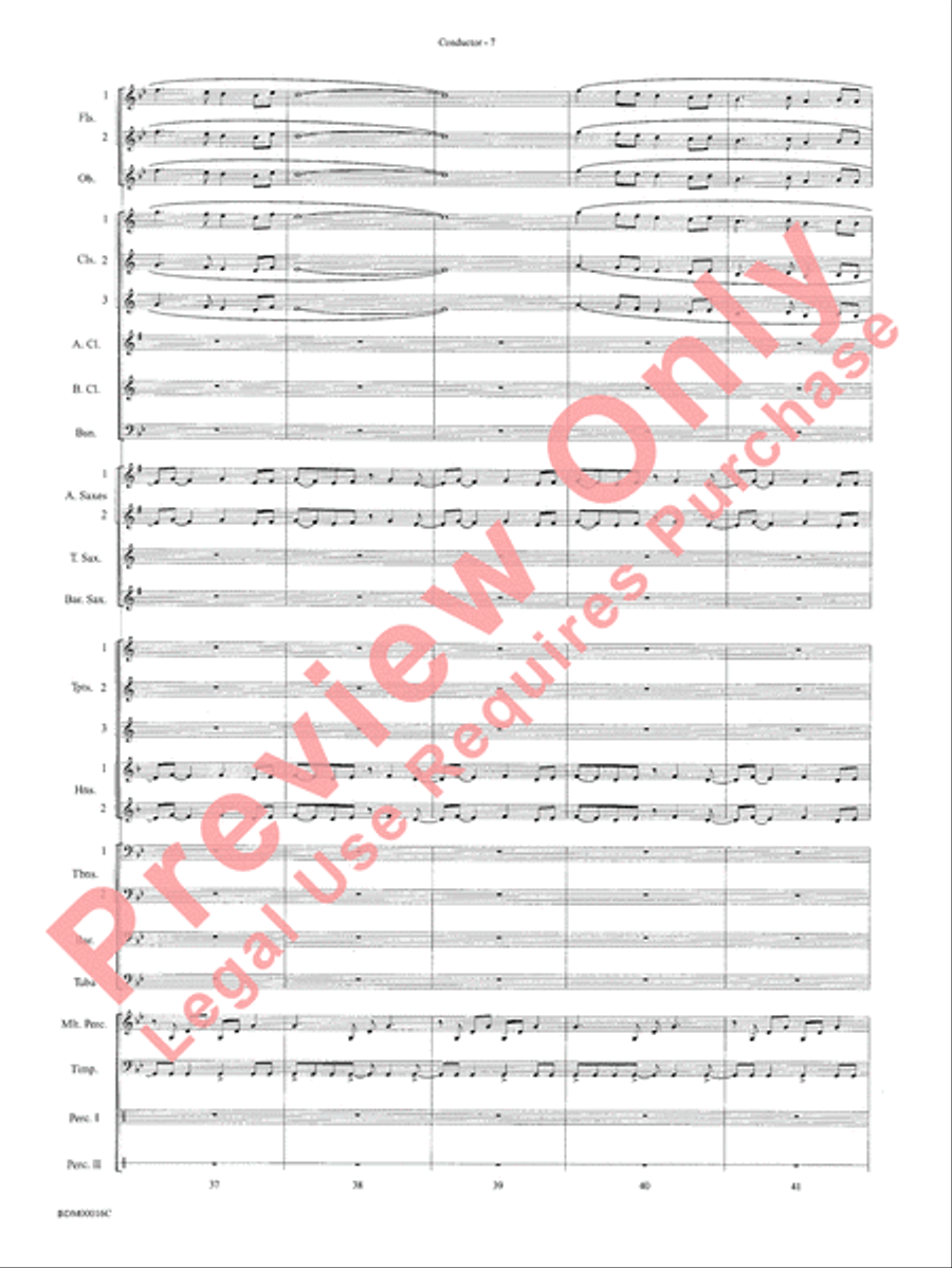 To Challenge the Sky and Heavens Above Concert Band scores gallery preview page 10