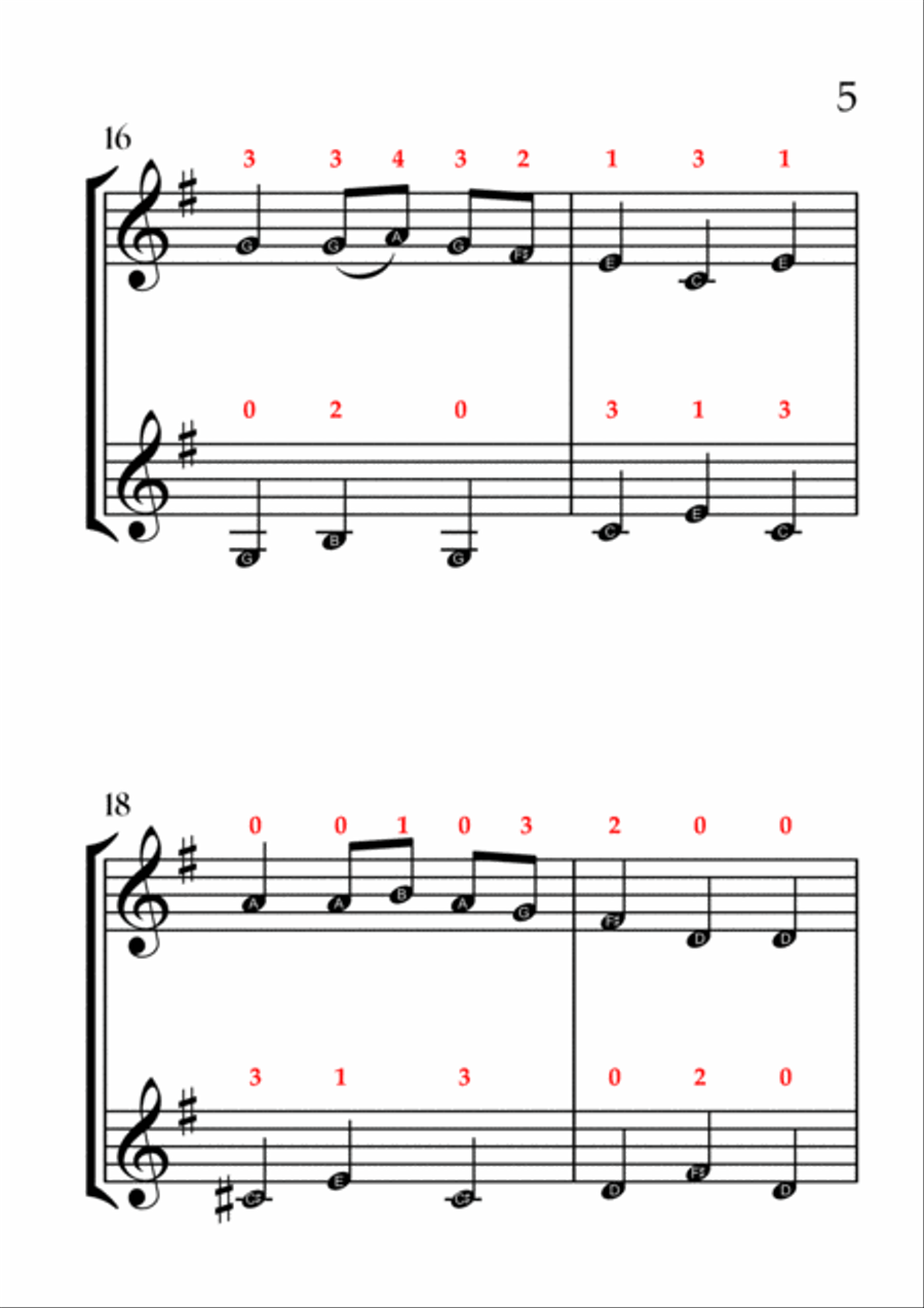 We Wish You a Merry Christmas (VIOLIN DUET - EASY LEVEL) String Duet scores gallery preview page 6