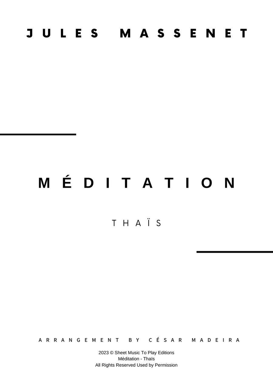 Meditation from Thais - Contrabass and Piano (Full Score and Parts) image number null