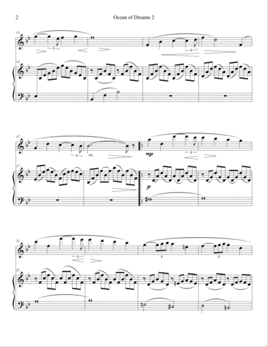 Ocean Of Dreams Ii Ocean Of Dreams Ii Piano Solo scores gallery preview page 2