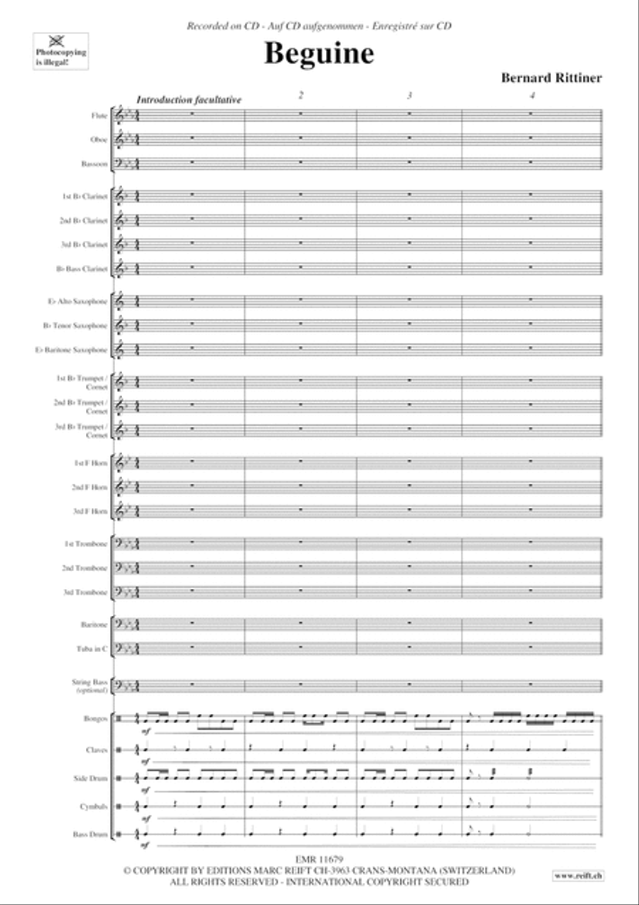 Beguine Beguine Concert Band scores gallery preview page 4