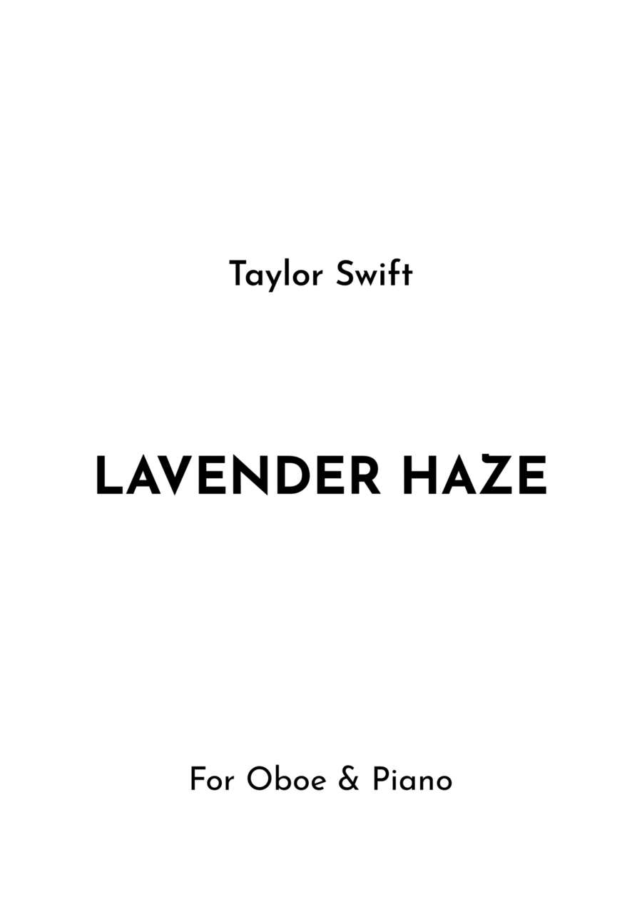 Lavender Haze Piano scores gallery preview page 1