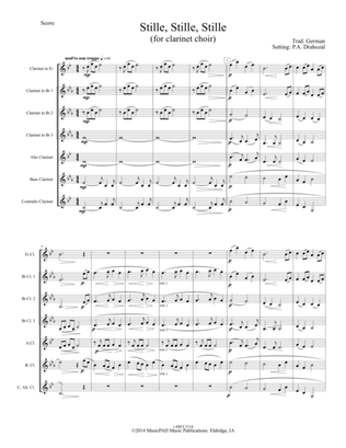 Stille, Stille, Stille (Still, Still, Still) -Traditional German Christmas Carol (set for clarinet c