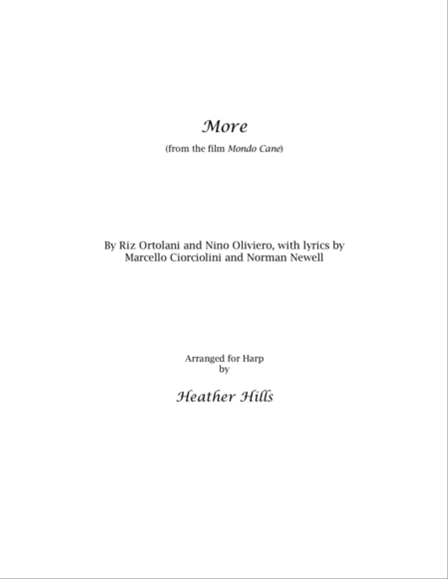 Mondo Cane No. 2 Harp scores gallery preview page 3