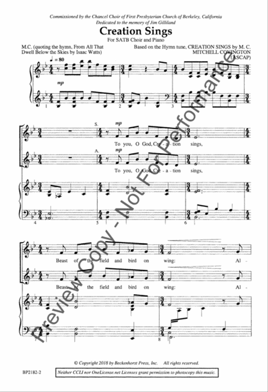 Creation Sings 4-Part scores gallery preview page 3