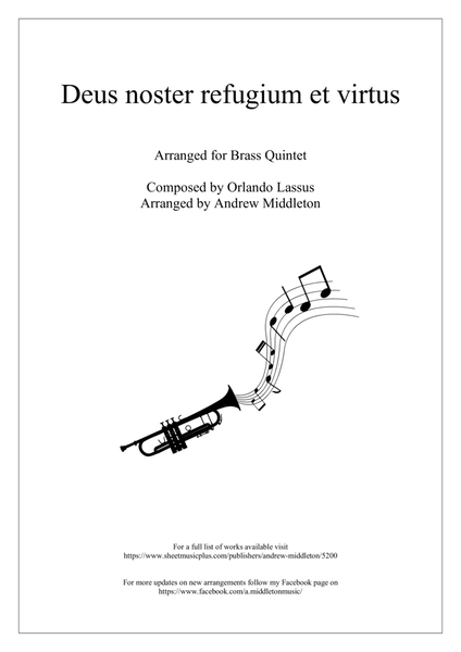 Deus noster refugium et virtus arranged for Brass Quintet image number null