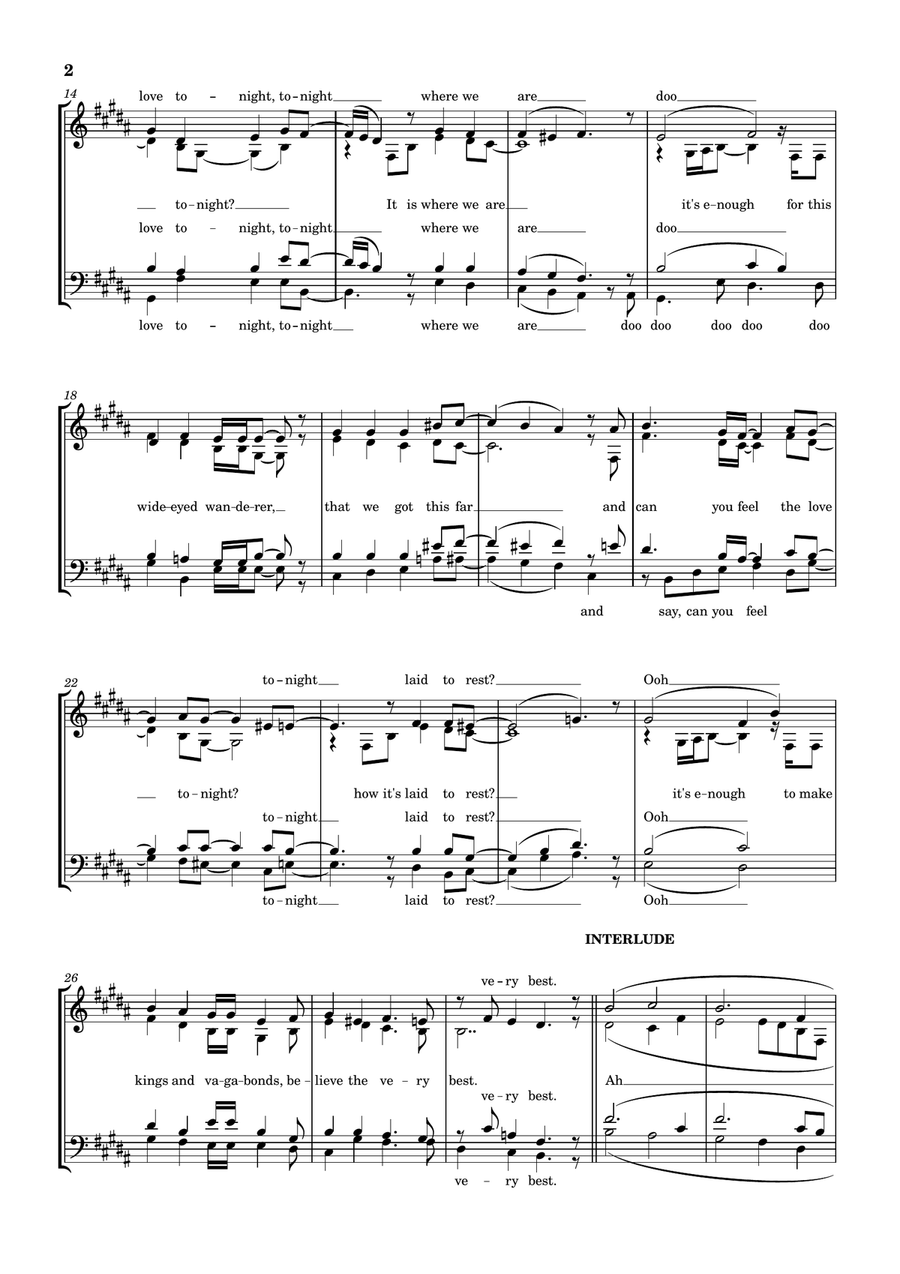 Can You Feel The Love Tonight 4-Part scores gallery preview page 2