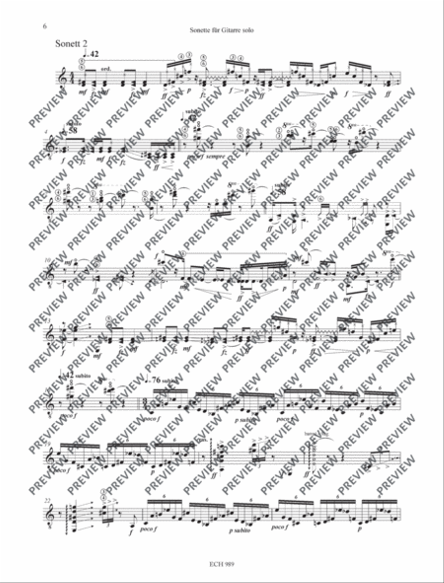 Sonette Sonette Guitar scores gallery preview page 7