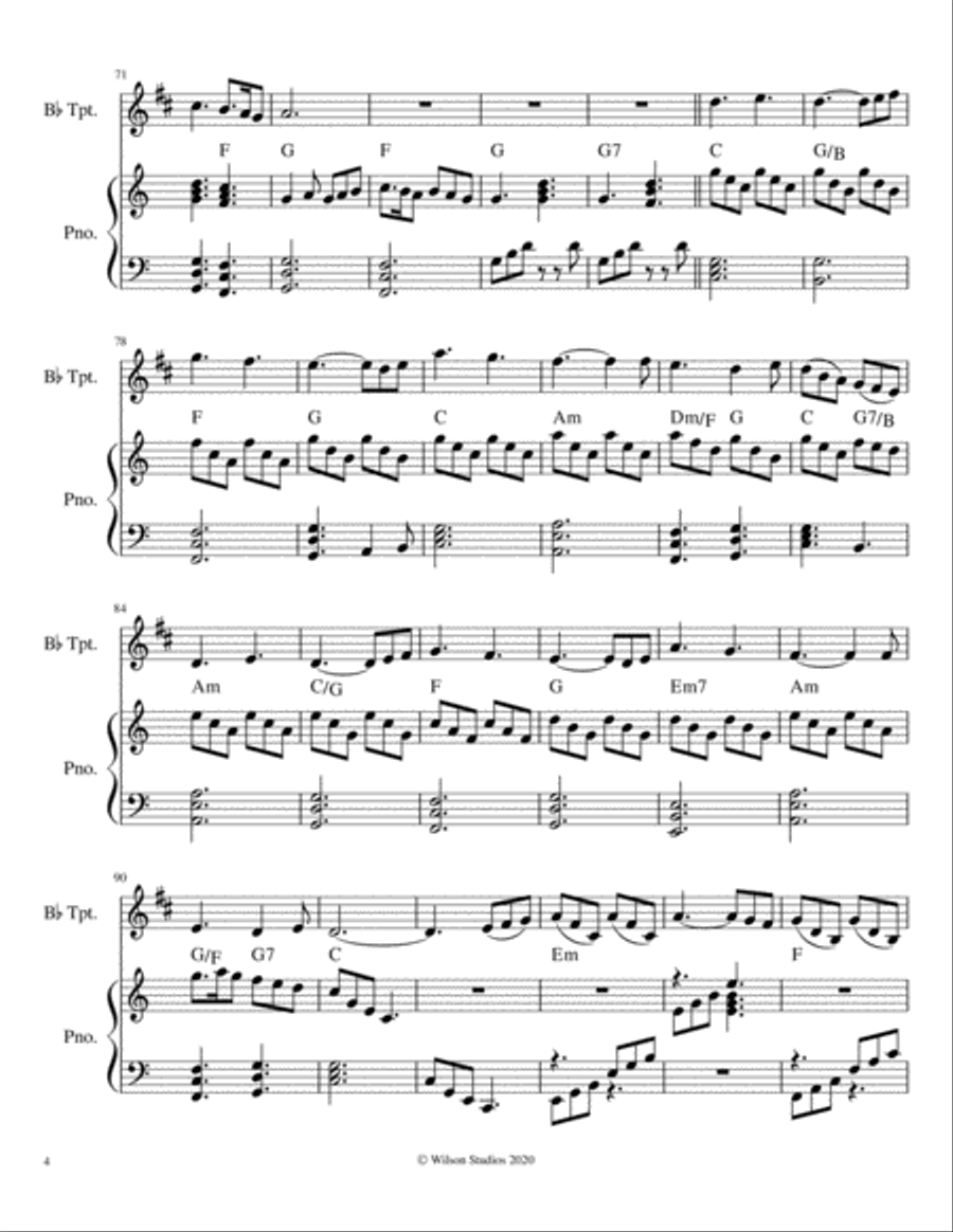 Come Thou Long-Expected Jesus--trumpet solo Trumpet Solo scores gallery preview page 4