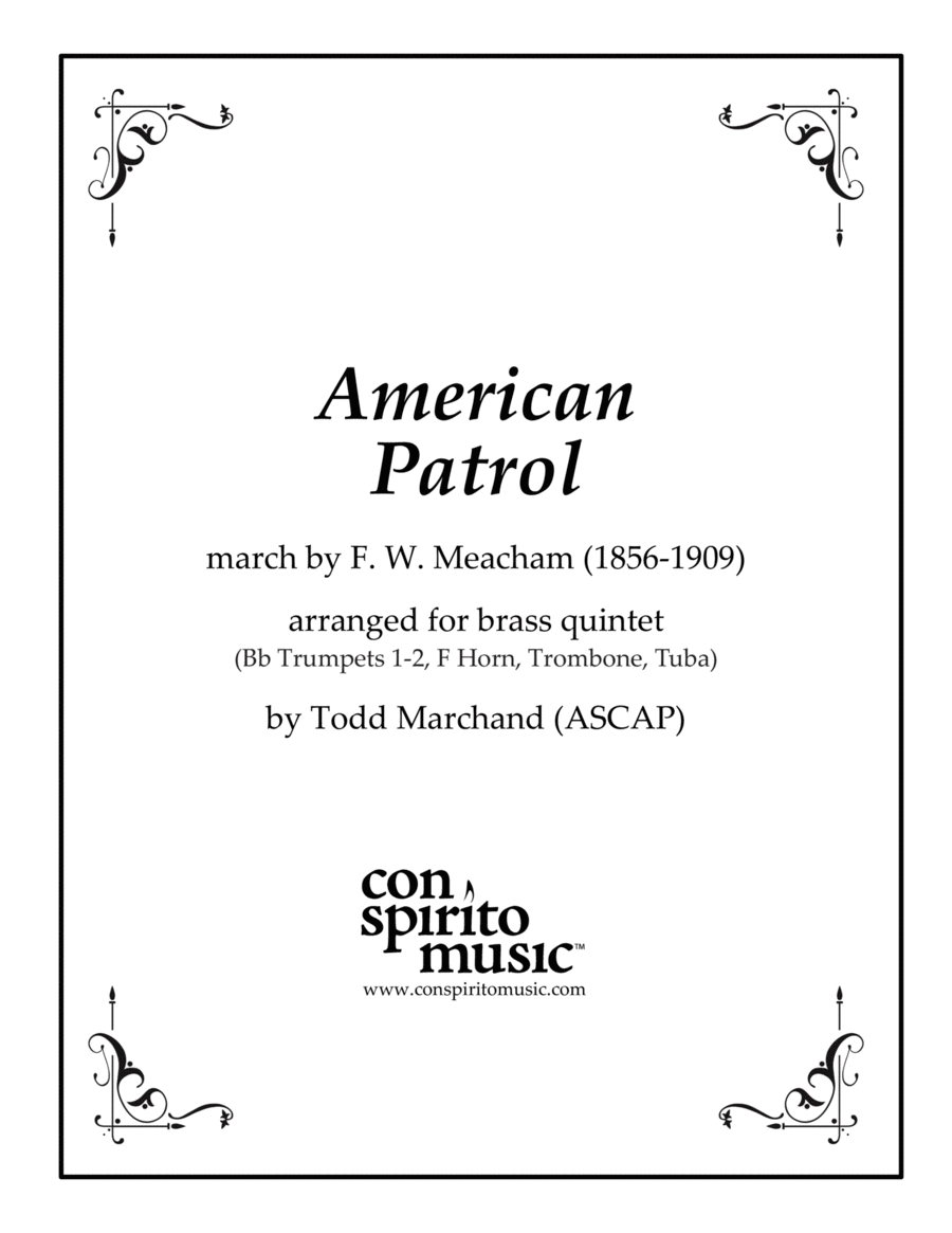 American Patrol - brass quintet Brass Quintet scores gallery preview page 1