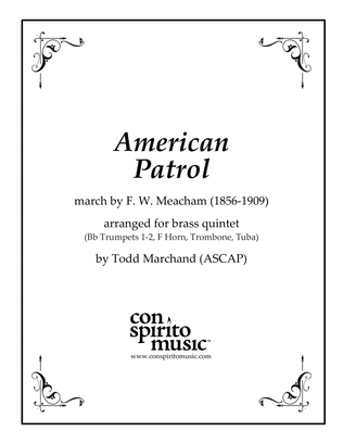 Book cover for American Patrol - brass quintet