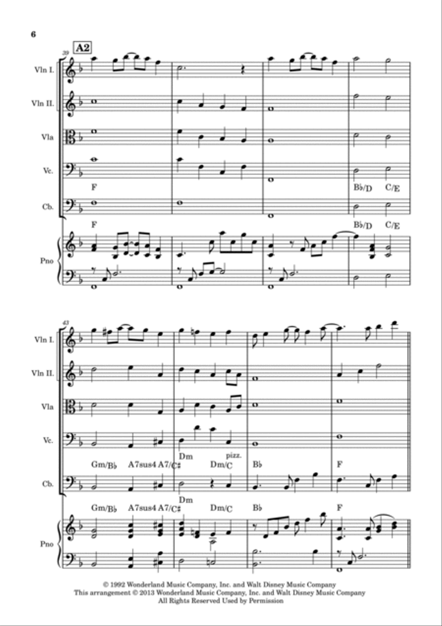 A Whole New World A Whole New World String Quintet scores gallery preview page 6