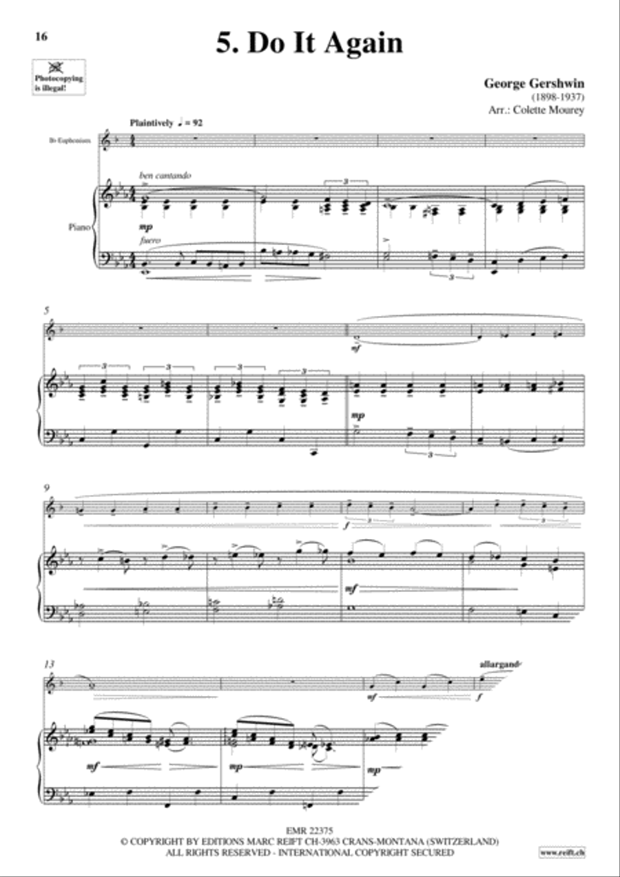 Gershwin 20 Greatest Hits Euphonium scores gallery preview page 7