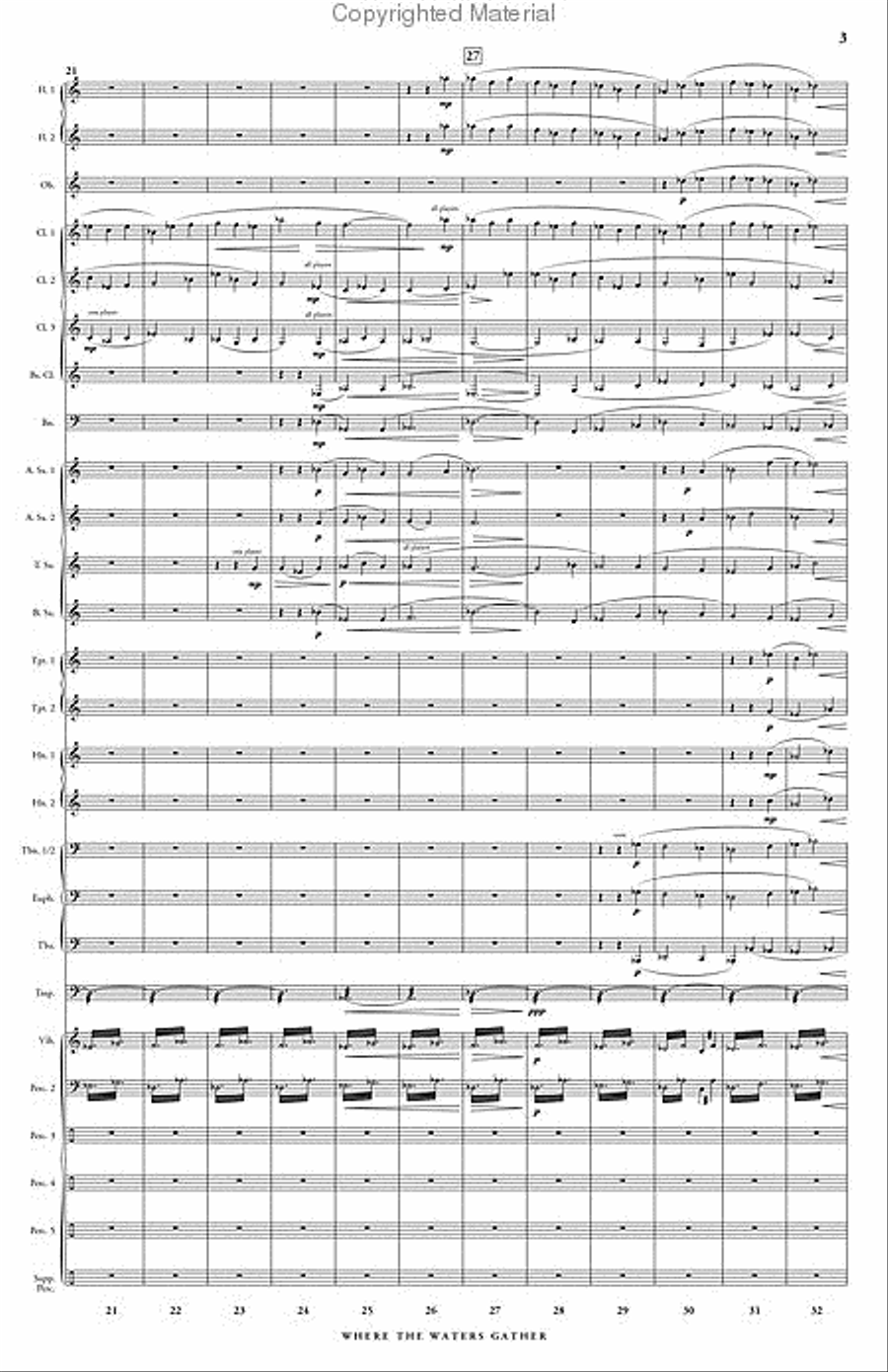 Where the Waters Gather Where the Waters Gather Concert Band scores gallery preview page 4