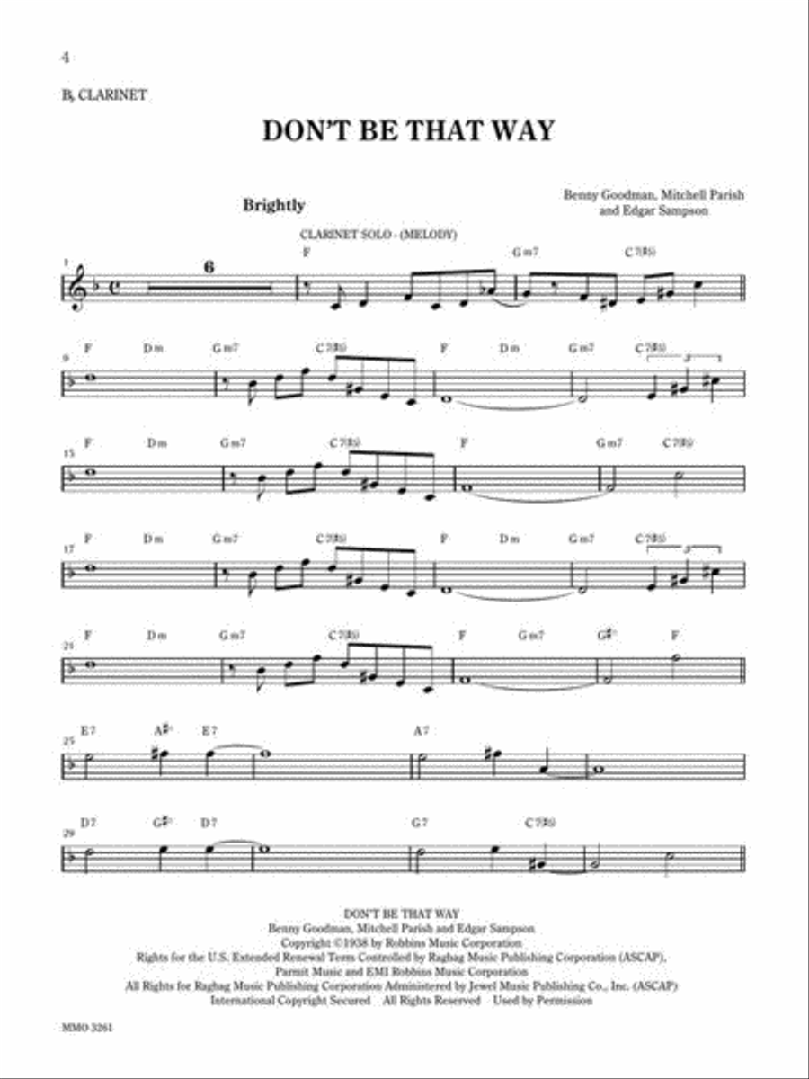 Swing with a Band B-Flat Clarinet scores gallery preview page 4