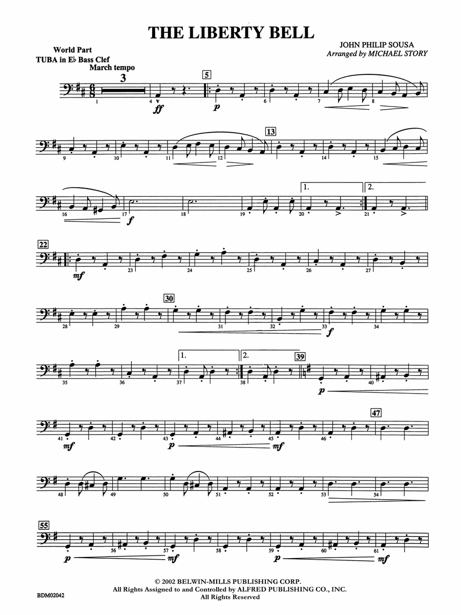 The Liberty Bell: (World Part) E-flat Tuba B.C.