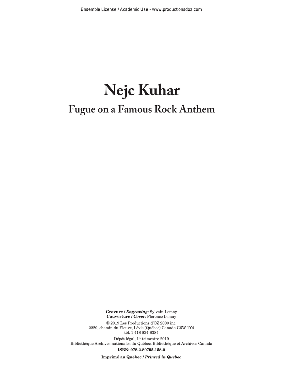 Fugue on a Famous Rock Anthem