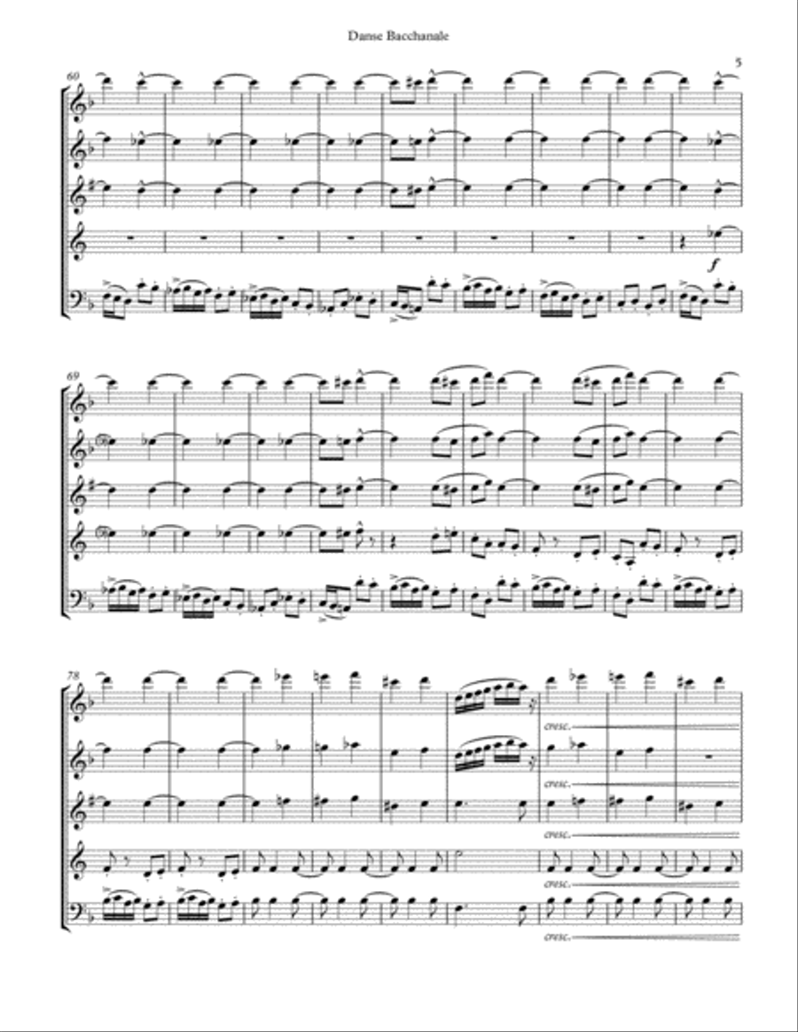 Danse Bacchanale from Danse Bacchanale from