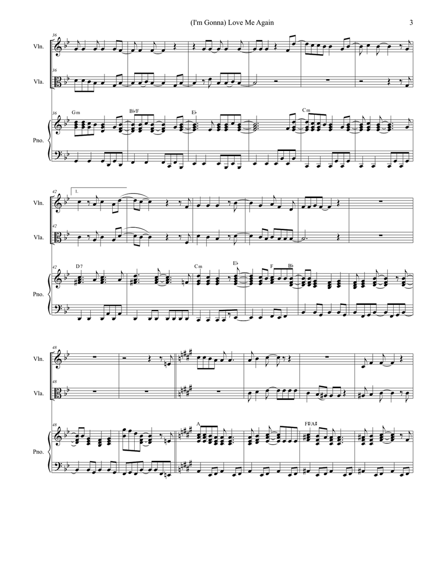 (i'm Gonna) Love Me Again Trumpet scores gallery preview page 3