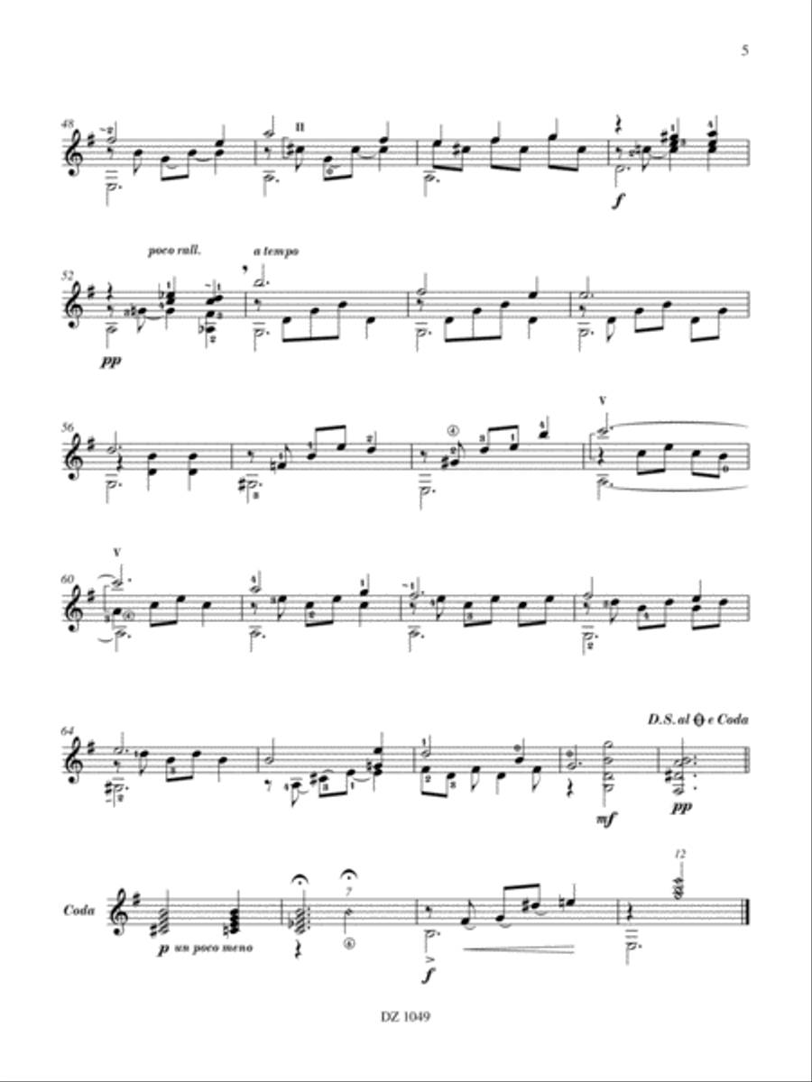 Oeuvres pour guitare seule Classical Guitar scores gallery preview page 5