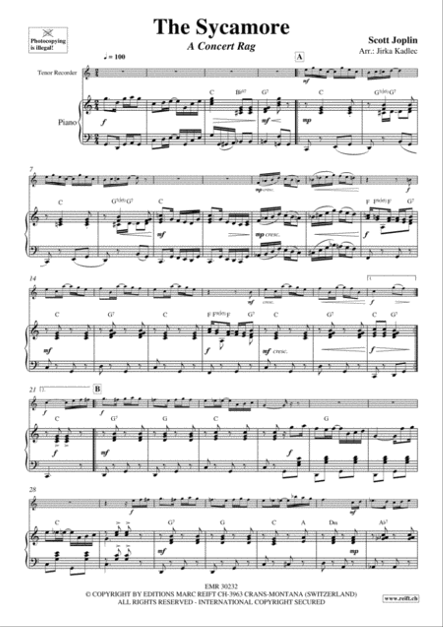 The Sycamore Tenor Recorder scores gallery preview page 3