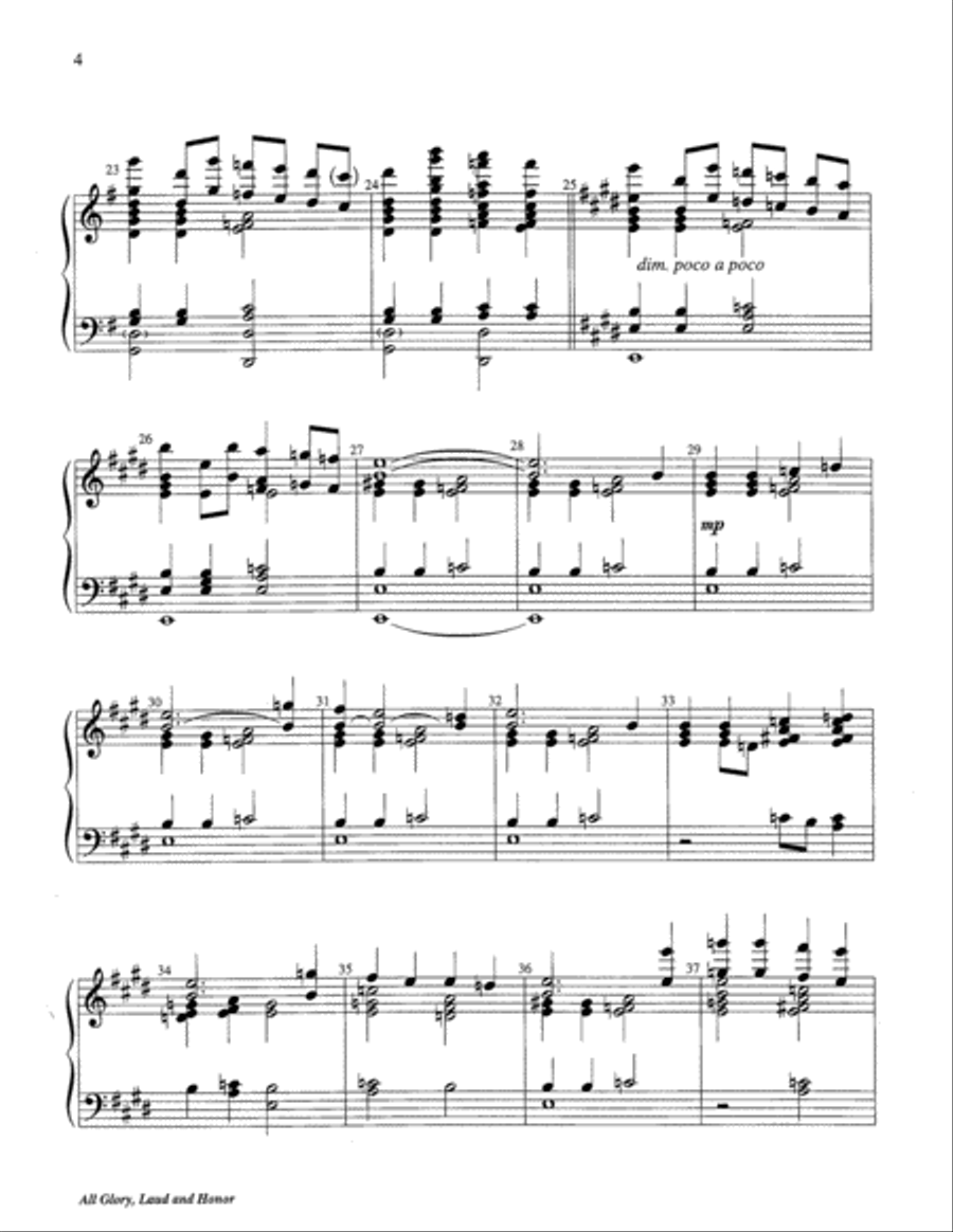 All Glory, Laud and Honor 5-Octaves scores gallery preview page 10