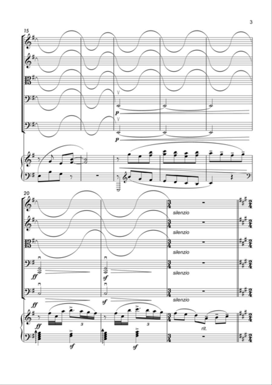 Ecco cosi disse proprio così disse il mare... String Orchestra scores gallery preview page 3