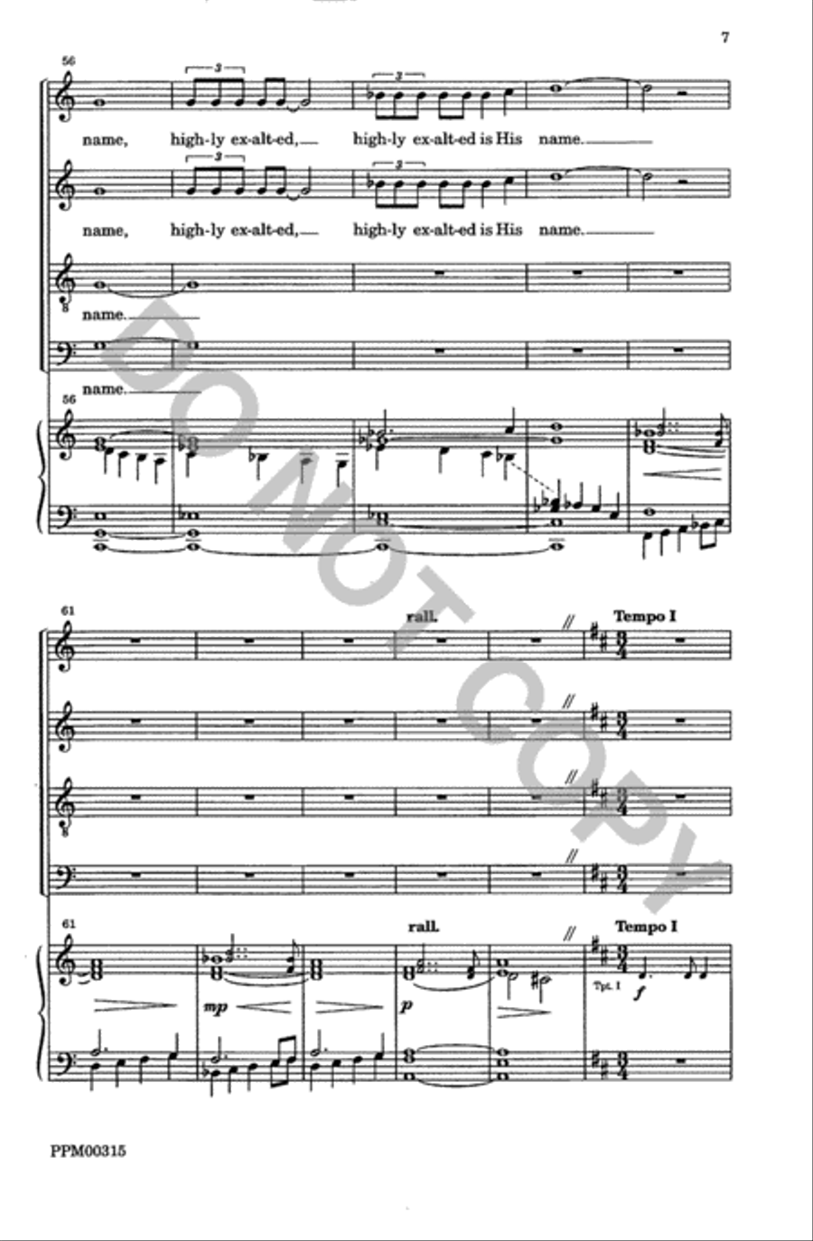 God Has Gone Up With a Shout SSATBB scores gallery preview page 8