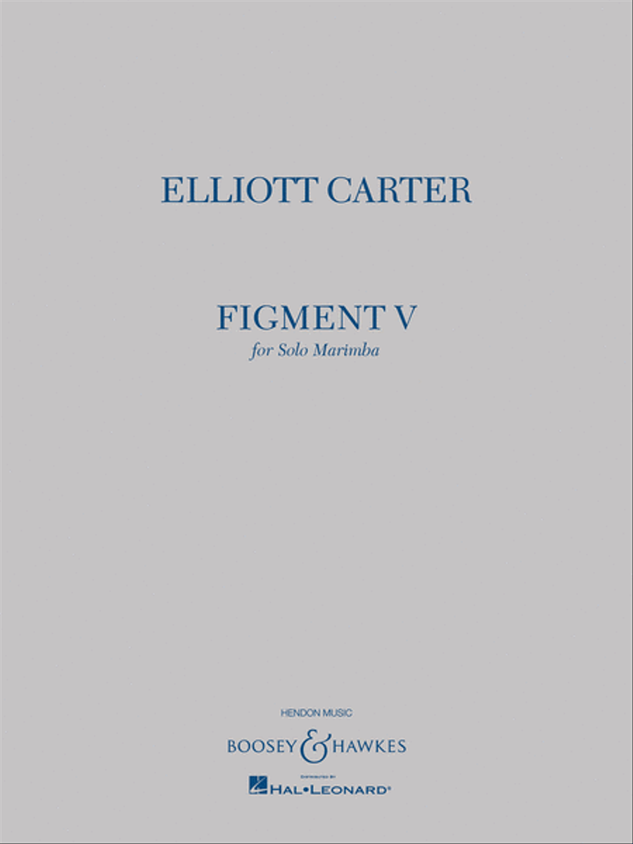 Elliott Carter - Figment V Marimba scores gallery preview page 1