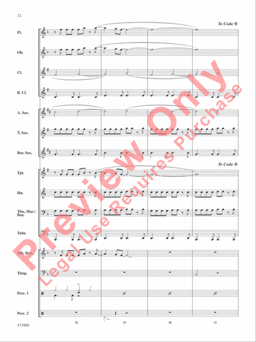 In My Blood Concert Band scores gallery preview page 13