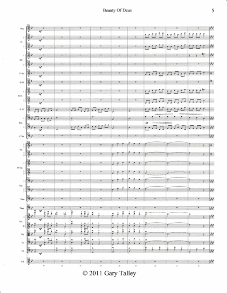 Beauty of Deus - Score Only Full Orchestra scores gallery preview page 5