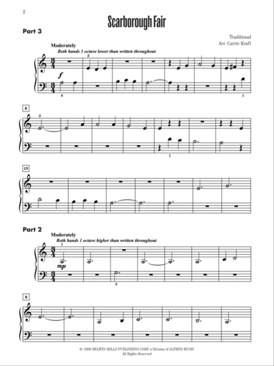 Contest Winners for Three, Book 1: 6 Piano Trios from the Alfred, Belwin, and Myklas Libraries Piano Trio scores gallery preview page 2