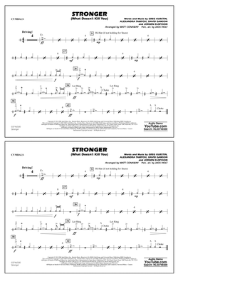 Stronger (What Doesn't Kill You) (arr. Matt Conaway) - Cymbals