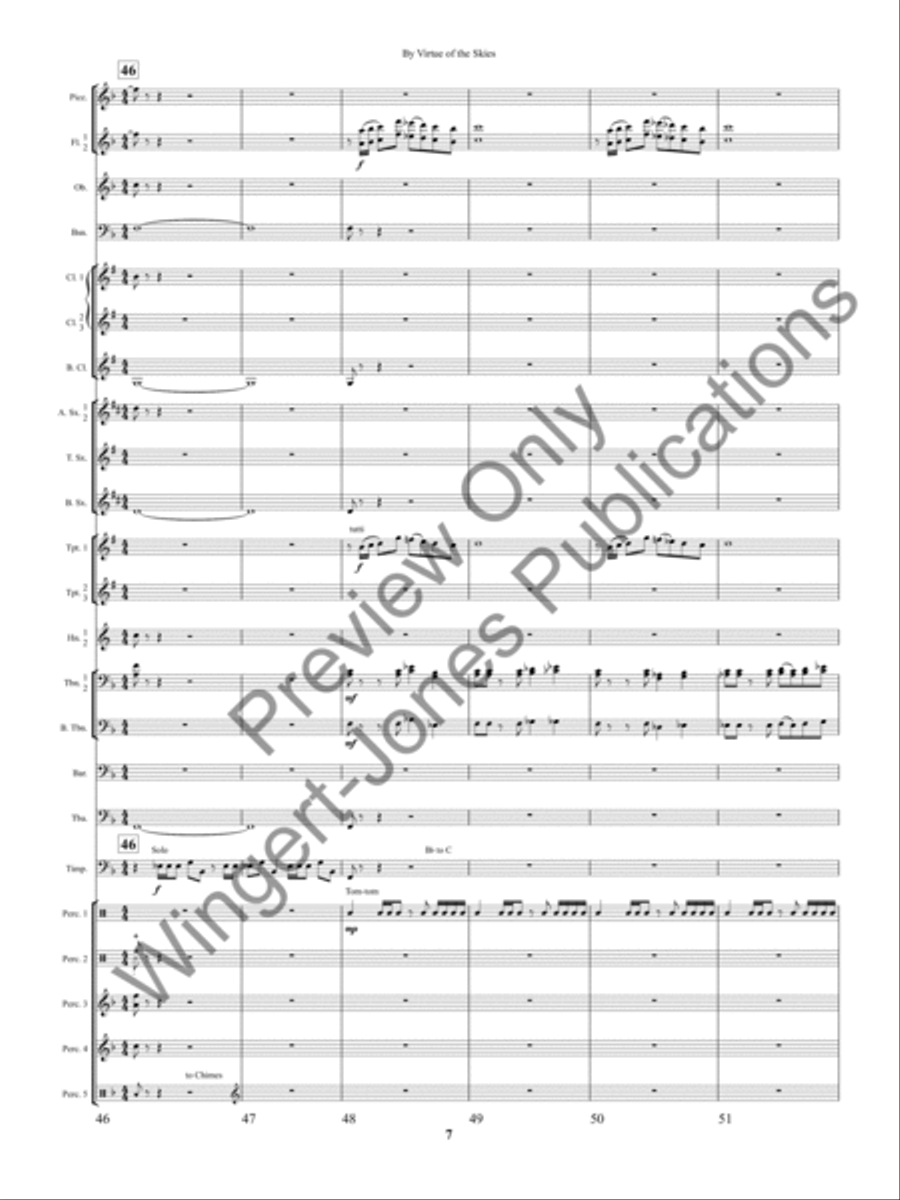 By Virtue of the Skies Concert Band scores gallery preview page 10