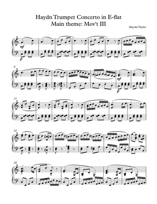 Haydn Trumpet Concerto mov't III, theme one