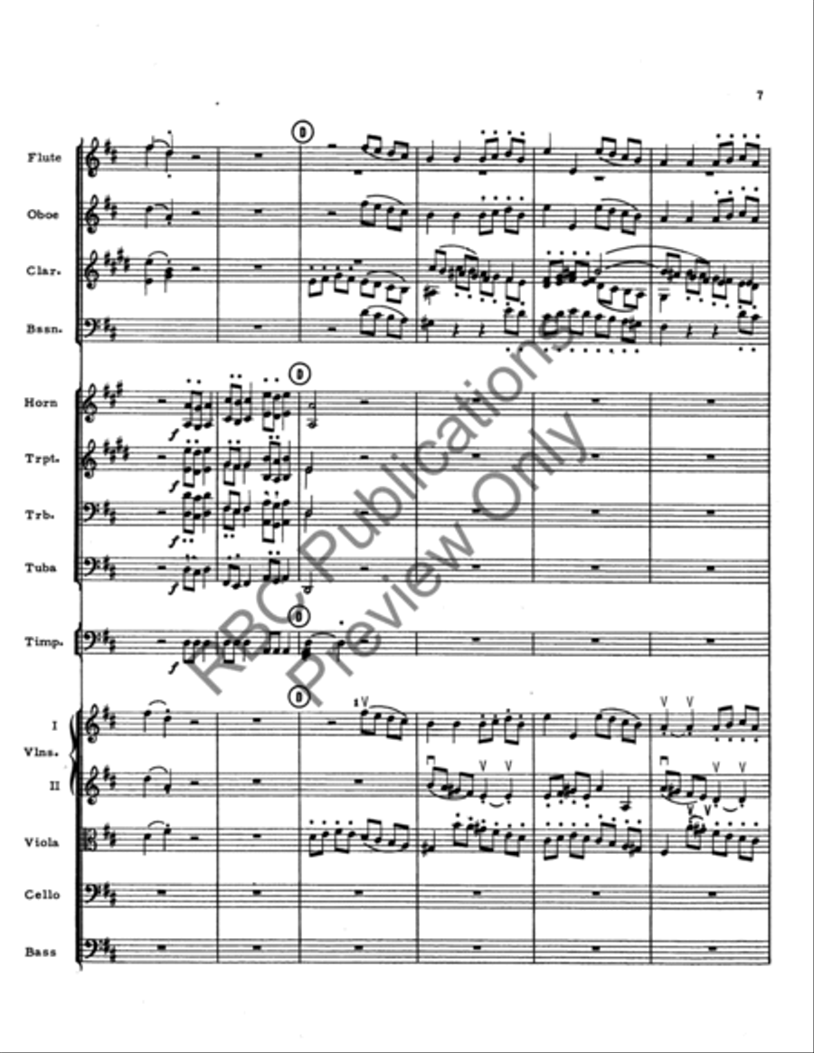 Gavotte One And Two Suite In D (Score) Full Orchestra scores gallery preview page 8
