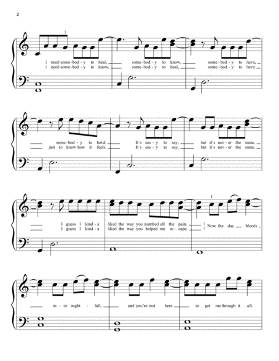 Someone You Loved Easy Piano scores gallery preview page 2
