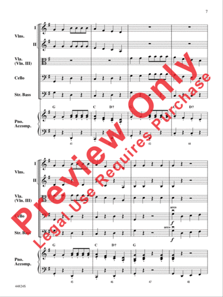 American Square Dance Set String Orchestra scores gallery preview page 18