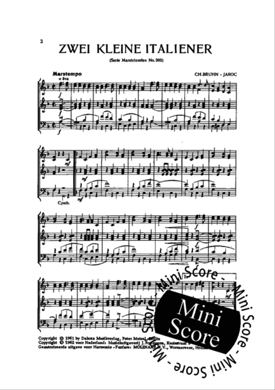 Zwei Kleine Italiener Concert Band scores gallery preview page 5