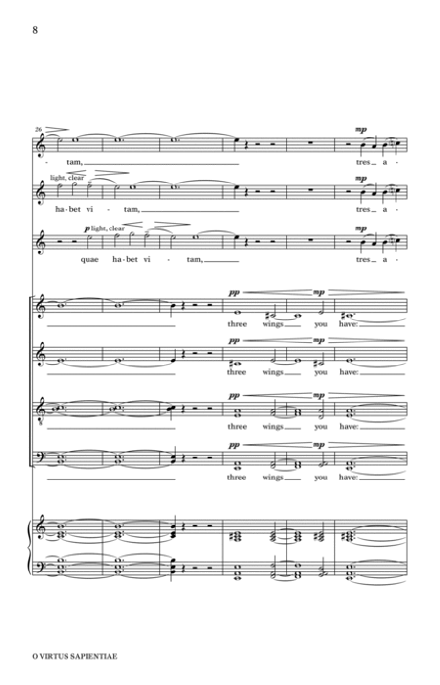 O Virtus Sapientiae O Virtus Sapientiae 4-Part scores gallery preview page 6