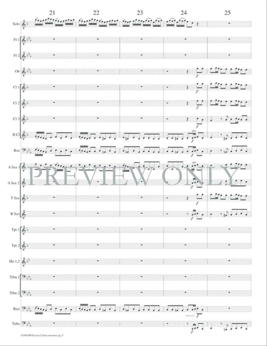 Concerto from L'Estro armonico Concert Band scores gallery preview page 8