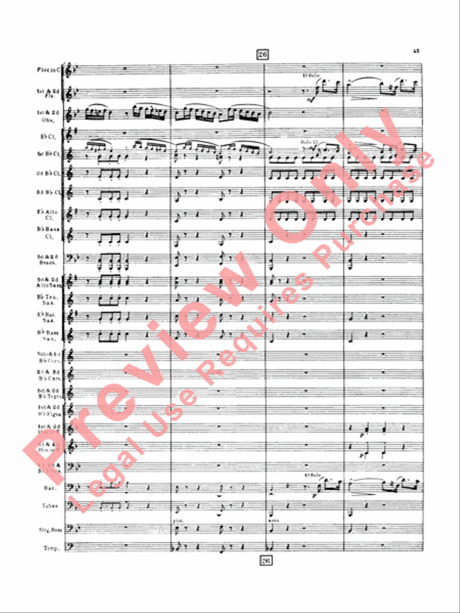 Italian in Algiers (Overture) Concert Band scores gallery preview page 48